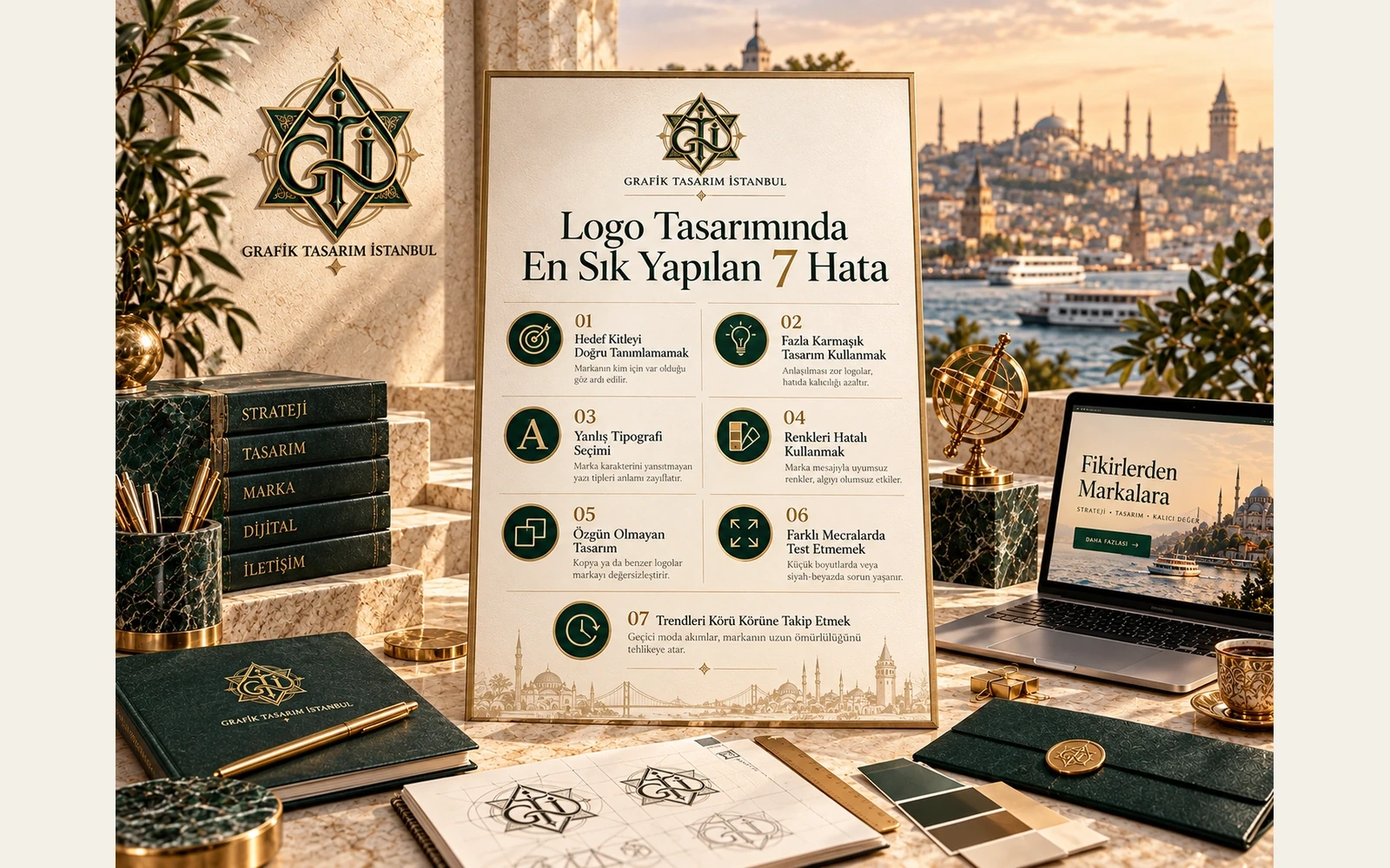 Doğru logo kullanımının farklı marka yüzeylerindeki örnekleri